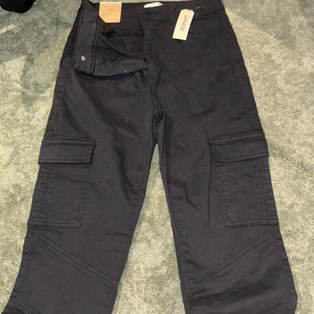Garage ultra high rise ultra fitted cargo jeans